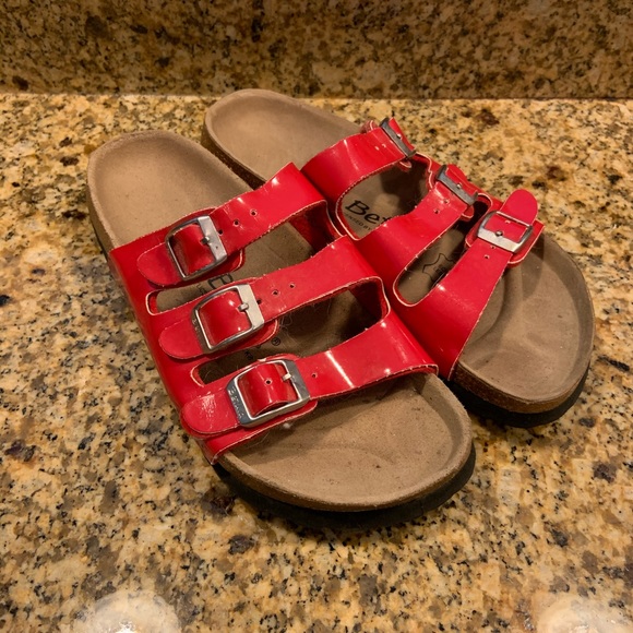 red sandals size 5